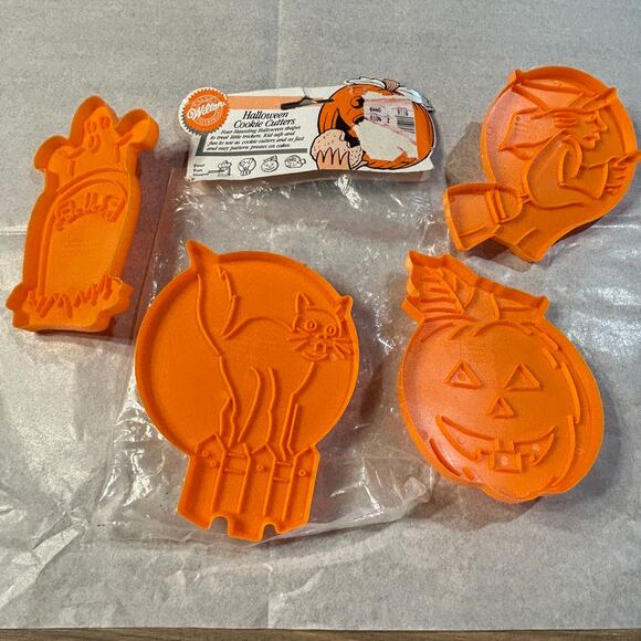 Vintage 1987 Wilton Halloween Cookie Cutters Set w/ Recipe Card Unused - Picture 4 of 6